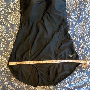 Speedo modest cut black swimsuit size 12ish